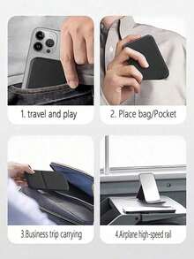 1pc Portable Makeup Mirror, Solid Color, Simple, Foldable, Cute Pocket Mirror, Suitable For Back To School Season, Christmas Gifts, Birthday Gifts, School Supplies, Home Decoration, Travel Essentials - 粉色 - 查看 9