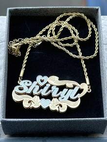 Custom Name Stainless Steel Necklace Personalized 3D Double Color Nameplate Necklaces For Women Men Jewelry Anniversary Gift,School Supplies,Back To School,School Gift,For Office,For School,For Classroom,For Teacher Gifts,For University,For Colleague,For Dorm Rooms,For Teacher,For Boys And Girls,For Teenagers,Junior High School Students,Middle School Students,High School Senior High School Students,College Students,University Students,Freshman,Sophomore,Underclassmen,Black,Silver,Gold,Stylish,Colorful,Vintage,Simple,Unisex,Casual,Cuties,Custom,Personalized,Unique,Ideal Gifts For Him,Ideal Gifts For Her,Her,Boyfriend,Girlfriend,Dad,Mom,Family,Friends,For Anniversaries,For Birthdays,For Graduation,For Prom,For Party - Nhiều màu - Xem 5