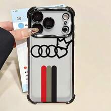 Funda con logo de arte A-udi compatible con Apple  13 12 11 Pro Max 17 Air 16 15 14 Plus 16e, funda transparente, funda compatible con  17 pro max, funda  17 pro, funda  17, funda  16 pro max - Mix03 - Ver 10