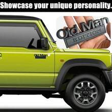 3Pcs Old Man Edition Car Emblem --3D Metal Badge Zinc Alloy Waterproof And Rustproof Sticker Fits Fenders/Tailgate/Bumper--Compatible With Trucks SUVs And Other Vehicle Accessories - như hình ảnh - Xem 4