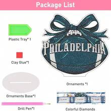 Fairyland JinWenn Decor For Home Diamonds Art Kit Decorations, Football Diamonds Painting Kit For Adult Tabletop Gift DIY 5D Diamonds Dots Philadelphia Home Special Crystal Diamond 7.9x7.3 Inch - DP02552 - 查看 7