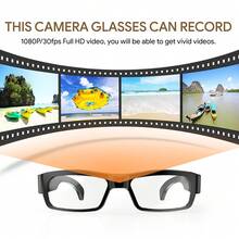 1080P HD Wearable Glasses Camera With Built-In Camera And 32GB TF Card – Free Video Recording, Loop Recording, Autofocus And Stabilization System, Ergonomic Design, Suitable For Motorcycle Riding, Outdoor Sports, And FPV Drone Shooting (Compatible With Smartphones/Tablets/Computers) – Portable Smart Glasses Camera, Supports Continuous Recording And Automatic Exposure Control, AVI File Format. - 32GB - 查看 5