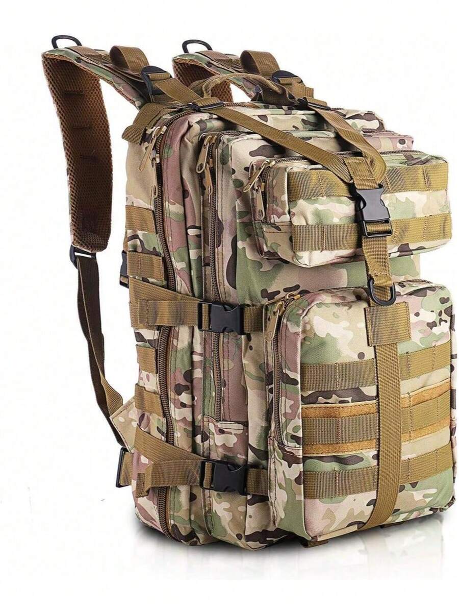 Outdoor Backpack Camouflage Tactical Casual 3P Waterproof Mountaineering Sports Travel Camping Multifunctional Hiking Double Shoulder Bag For Men - Nhiều màu - Xem 1