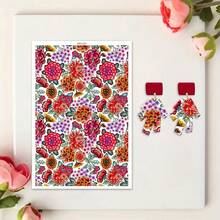 DONQE Animal Print Spring Flower Clay Transfer Paper Making Soft Ceramic Earrings Polymer Clay Water Transfer Paper For Jewelry DIY Craft Supplies - Multicolor - View 14