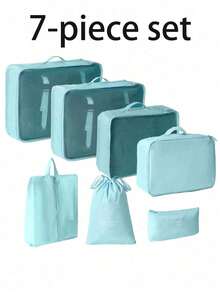 7/1pc Large Capacity Travel Organizer Bags, Multi-Purpose Sorting Storage Bags For Clothes And Personal Care Items, Super Organizing Power, Space Saving, Dust-Proof Storage Bags, Lightweight Travel Packing Cubes, Easy To Pack And Carry