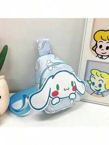 轻便防水帆布斜挎包，可爱卡通图案迷你单肩包，可调节肩带，适合上学、购物、旅行，是送给学生和护士的精美礼物。 - 彩色 - 查看 3