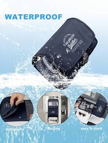 Geantă de machiaj unisex, geantă de călătorie pliabilă cu cârlig, geantă portabilă de mare capacitate, geantă de separare umedă uscată, geantă de depozitare multifuncțională - Multicolor - Vizualizare 3