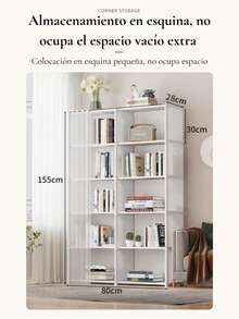 Armario blanco de tela a prueba de polvo, 2 filas de 6 capas de almacenamiento, dormitorio de alquiler habitación de casa dormitorio simple pequeño armario - Blanco - Ver 2