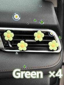 4 pièces Diffuseur de parfum pour aération de voiture en forme de fleur mignonne, décoration intérieure de voiture personnalisée, style de déesse - A - Voir 14
