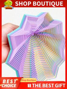 Đồ chơi giảm căng thẳng hình ngôi sao đa giác in 3D, cấu trúc gấp 3D, giúp giảm áp lực lên ngón tay, đồ chơi thư giãn thị giác và thính giác, vật trang trí bàn làm việc, quà Giáng sinh, quà sinh nhật, quà tặng ngày lễ lý tưởng. - Nhiều màu - Xem 2