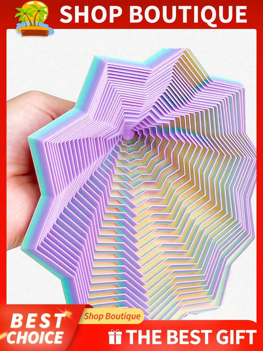 Đồ chơi giảm căng thẳng hình ngôi sao đa giác in 3D, cấu trúc gấp 3D, giúp giảm áp lực lên ngón tay, đồ chơi thư giãn thị giác và thính giác, vật trang trí bàn làm việc, quà Giáng sinh, quà sinh nhật, quà tặng ngày lễ lý tưởng.