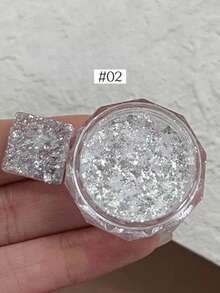 1 Bottle Of High-Quality Nail Glitter, Popular Whitening Snowflake Flakes, Iridescent Opal Cloud Silk Fine Glitter, DIY Nail Decoration Glitter, Nail Art Decoration Accessories, Nail Care Products