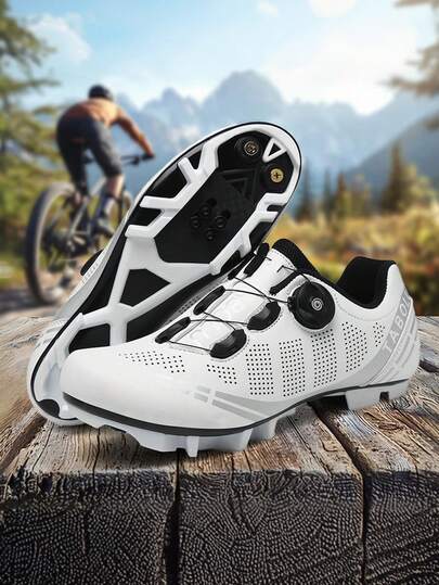 高品质男女通用骑行鞋，流线型设计，适用于 Peloton 室内自行车、公路自行车和山地自行车，配备三角形/三角锁片，男女皆宜