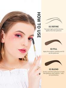 docolor Cọ kẻ lông mày góc cạnh chính xác, dụng cụ tỉa lông mày xoắn ốc, giúp thoa màu chính xác, pha trộn màu liền mạch, tạo hình gọn gàng. - trắng - Xem 5