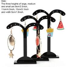 Soporte de exhibición de joyería, exhibidor de aretes de 3 piezas Soporte de perno cuelga y aro Soporte de pendientes Organizador almacenamiento joyas Organizador de Pendientes,37368934 - Naranja Coral - Ver 2