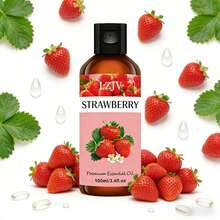 100毫升/3.4盎司，30毫升/1.0盎司草莓精油扩香器，草莓精油，按摩油，家居香氛扩香器，家居香氛，面部护理，礼品 - 草莓 - 查看 1