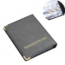 1pc 20/25/27/30mm Coin Collection Book 480Pockets Coin Collection Holder Commemorative Coin Album For Coin Organizer Storage - Black - View 5