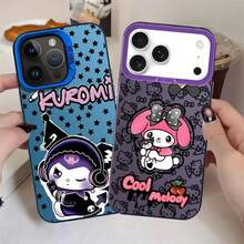 Funda para teléfono 16e 11 12 13 Pro Max 17 14 15 16 Plus, carcasa suave Sanrio Cool Kuromi Melody - Mix05 - Ver 6