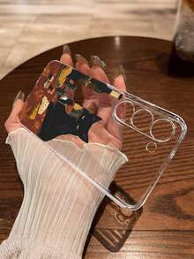 Cartoon Cat Painted Transparent Minimalist Shockproof Thick Phone Protective Case, Printed Compatible With Iphone 17/17 Pro/17 Pro Max/16/16 Pro/16 Pro Max/16 Plus, 15 XR/7/8, 15 Pro Max, 12 Pro Max, 13 Pro Max, 14 Pro Max, 13, 14, 11, 12P, 14P, 11P, Soft Shell Compatible With Samsung A13 4G, A22, A21S, A51 4G, A52, S22 Ultra, A33 5G, Suitable For 10, Note 11 4G, 11 Lite, A53, TPU A14/A23/S23 Ultra, S24, A14, A15, S23, A73, Phone Cases - Multicolor - View 6