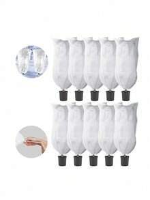 Non-Woven Fabric Plant Frost Protection Cover, Drawstring Outdoor Plant Anti-Freeze Anti-Insect Protective Cover, Frost Protection Bag - Multicolor - View 3