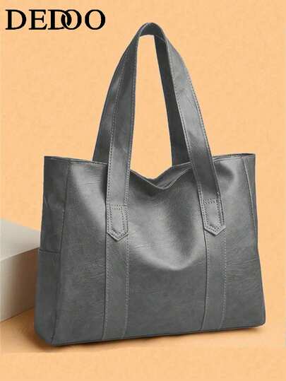 Dedoo Minimalist Handbag, Suitable For Teenage Girls, Women, College Students, Young Professionals And Office Workers. Perfect For Office, Work, Business And Commuting. Best Women's Work Bag, PU Leather Handbag, New Ladies Tote Bag, Shoulder Bag, Spacious Minimalist Handbag, Portable Tote Bag.