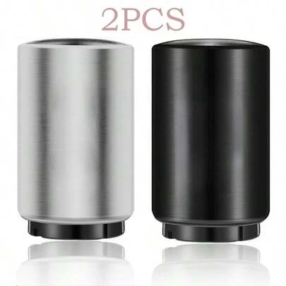 2PCS Pop-The-Top Beer Bottle Opener, Metal Automatic Magnetic Glass Bottle Cap Openers, Wine Bartender Tool Cap Catcher For Bar, Party, Wine Ceremony, Restaurant Household Utensils, Easy To Use