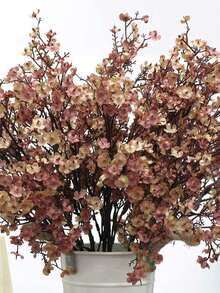 6支仿真满天星花束，适用于婚礼装饰、房间装饰、花园装饰、餐桌摆件、家居花瓶装饰、餐厅、卧室、浴室装饰、情人节、新年装饰、户外花园插花、拍摄道具、窗台插花等。 - 咖啡棕 - 查看 6