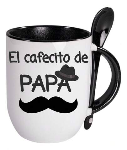 TendenciaTaza Con Cuchara Papá Regalo+caja+llavero Dia Del PadreCalidad premium