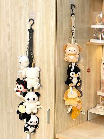 1/2 piezas Estante para gorra de béisbol, Estante de almacenamiento colgante de muñeco de peluche, Estante de almacenamiento montado en la pared, Organizador de armario con 8 clips, Adecuado para puertas de armario y gabinete, Se puede colgar en puertas o paredes como estante de almacenamiento de gorras, Usado para almacenar llaveros, juguetes de peluche y para que los entusiastas de las gorras de béisbol almacenen y exhiban sus gorras