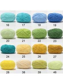 Matte Chenille Yarn, Doll Yarn, Handmade Crochet Knitting Material, Small Ice Stripe Yarn - 1PC - View 6