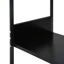 Larryhot Estantería pequeña madera de ingeniería negro 33,5x39,6x79,7 cm, Fácil de montar, elegante y hermoso, y conveniente para almacenar artículos, es una opción ideal para el almacenamiento y la decoración del hogar. - Negro - Ver 4