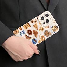 Soft High-Quality Design Eye Phone With Bread And Dessert Pattern, Suitable 17, 16, 15, 14, 13, 12, 11, XS, XR, X,, 8, 12/13 Plus Pro SE - Birthday / Valentine's Day / Easter Or Girlfriend Present Soft – Fashion Meets Function - 1 cái - Xem 7