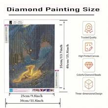 CSZPPQAF 5D Diamond Painting Kits For Adults, Animal Drago Diamond Art Kits For Adults Beginner, DIY Full Drill Paint By Diamonds Dot Gem Art For Home Decor 12x16Inch - KM672-1 - 查看 6