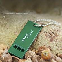 1pc/3pcs/5pcs Multi-Frequency Outdoor Survival Whistle, Outdoor Sports Rescue Whistle, Life-Saving Whistle, Emergency Whistle, Student Exercise Whistle, Referee Whistle, Travel Hiking Survival Whistle, High-Pitch Triple Tone, Camping Hiking, Earthquake Rescue Whistle - Dark Green - View 9