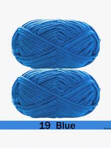 1/2包天鹅绒柔软纱线，50克/包，60米/包，手工DIY编织中等粗细纱线，冰棒纱线，粗涤纶柔软编织纱线，适合DIY工艺品 - 彩色 - 查看 46