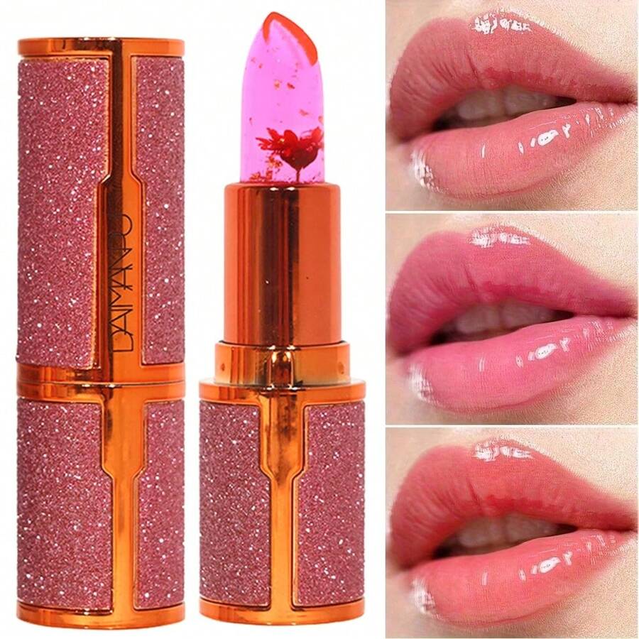 1pc Color-Changing Lipstick-Sensitive Natural Lipstick, Color-Changing Moisturizing Lip Balm, Lip Makeup Brand, Beauty And Facial Makeup, Suitable For Women And Girls, A Winter Essential, Fashionable And Versatile, Ideal Gift For Birthdays And Christmas Parties, Best Color - Honey - 查看 1