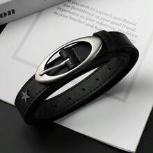 女士经典PU皮革细腰带套装 - 纯色搭扣可调节腰带，适合S码裤子、连衣裙、休闲装和办公室派对服装，必备衣橱配饰