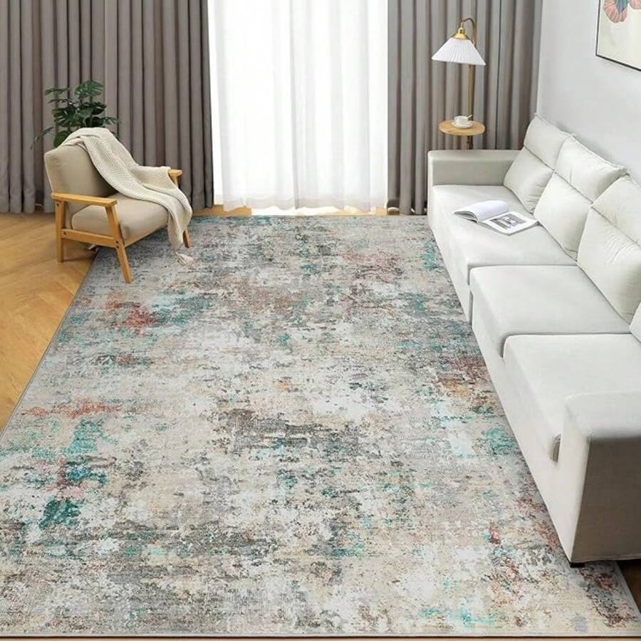 Runner Rug 2x6 Modern Abstract Hallway Rug Washable Area Rug Soft Area Rug For Bedroom Stain Resistant Rugs With Non Slip Backing Low Pile Rug For Kitchen Bathroom - Colorful - View 1