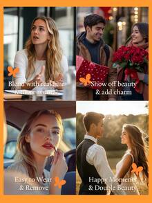 DOORES Hair Extensions With Hair Rings, 100% Human Hair, 12-22 Inches, 70-120g, Invisible Natural Black To Chestnut Brown, With Adjustable Clips And Invisible Steel Wire - S1B/6/1B - View 9