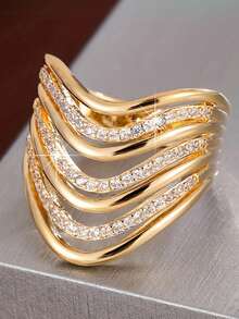 1 buc inel elegant cu zirconiu cubic, cadou de Ziua Îndrăgostiților pentru femei, potrivit pentru nuntă, logodnă, aniversare, ocazii de petrecere