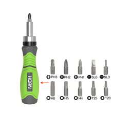 High-Quality Ergonomic Ratchet Screwdriver Kit - Adjustable Multi-Functional Screwdriver Set With A Ratchet Design, Effort-Reducing, Comfortable Handle For Optimal Performance And Longevity - Green/Orange - View 9