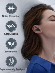 2pcs Adult Noise-Proof Sleeping Earplugs, Soft Silicone Material, Super Comfortable And Reusable, Suitable For Nighttime Wear, Travel Relaxation, Designed Specifically For Sleep And Sound Insulation, Non-Irritating, Reduce Snoring Noise, Ideal For Sleeping, Resting, Working, Studying, Also A Great Back-To-School Gift. - Multicolor - View 3