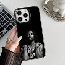Funda de teléfono del rapero L-Lil Baby para Apple 11 12 13 14 15 16 17 Pro Max Plus, protector de funda de teléfono con revestimiento - Z1 - Ver 12