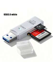 Mini High-Speed 2-In-1 Multi-Function Card Reader, USB 2.0/3.0 Micro SD/TF Storage Flash Drive Adapter