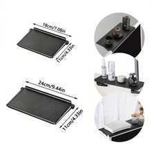 1个长方形可调节ABS电视顶架 - 电脑显示器桌面收纳架 - 媒体盒路由器整理架，适用于家庭和办公室 - 喷漆饰面