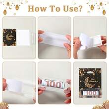 6件套开斋节快乐钱包 | 黑白金新月星灯笼，多件套派对礼品套装，斋月节派对装饰，伊斯兰斋月派对用品，开斋节礼物，派对礼品，斋月家居装饰 - 彩色 - 查看 9