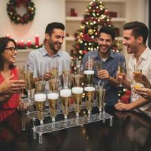 Acrylic Transparent Tiered Display Stand, Wine Glass Display Rack, Paper Cup & Cupcake Display Stand, Tabletop Shelf Stand For Desserts, Party Occasions - Transparent - View 4