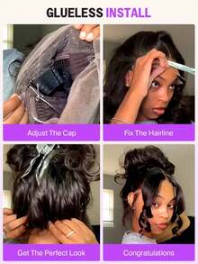 MEGALOOK Peruca Lace Front 360 Deep Curly 100% Cabelo Humano, Tira Invisível, Ajuste Firme, Sem Cola, Cor Natural, Pré-Arrancada, Renda Pré-Cortada, Cabelo Brasileiro, Peruca Lace Frontal Transparente para Mulheres - SNatural - Visão 9