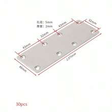 30pcs Furniture & Cabinet Reinforcement Plate - 90° Angle Bracket For Repair And Strengthening, Rust-Resistant Stainless Steel