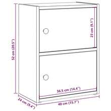 Larryhot Libreria Rovere Fumo 40x24x52 cm in Legno Multistrato, Facile da assemblare, dall'estetica elegante e raffinata, pratica per riporre gli oggetti, la scelta ideale per l'organizzazione e la decorazione domestica - Castano - Visualizzare 10